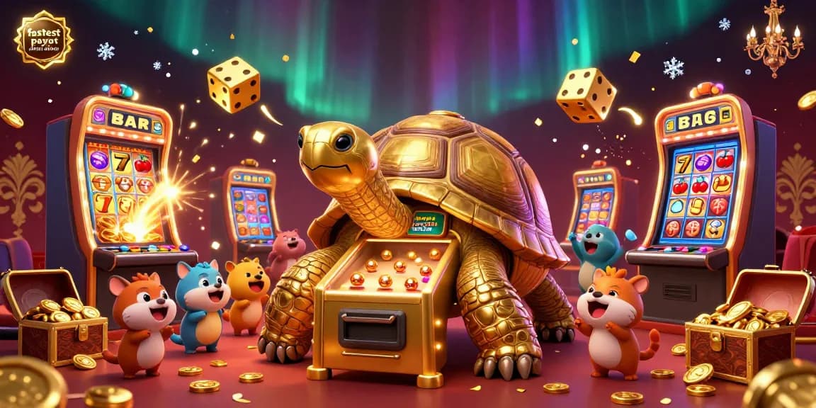 Experience excitement at the fastest payout online casino with dynamic scenes of vibrant slot action.