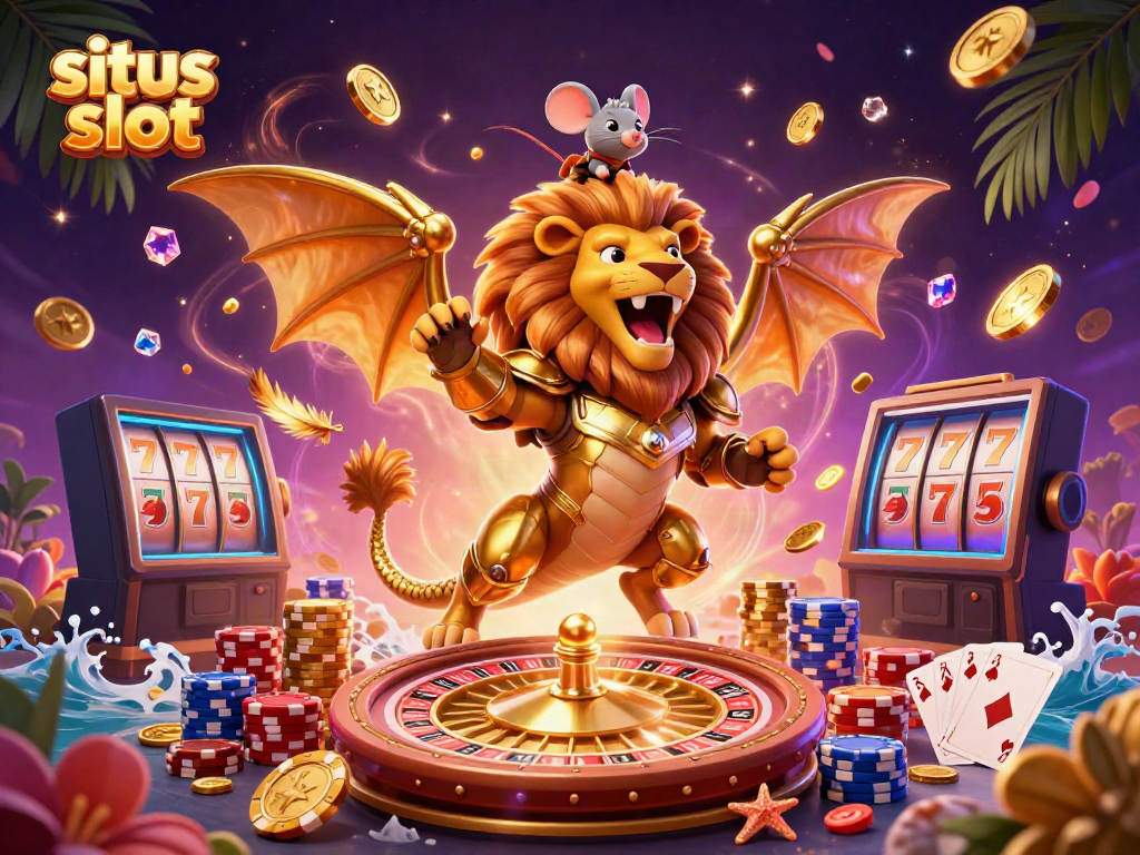 Engage with the thrilling situs slot experience featuring a chimera and vibrant gaming elements.