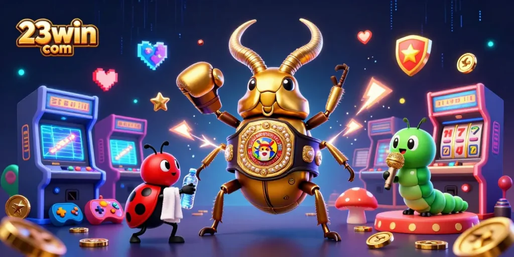 Experience thrilling gaming action at 23win com with vibrant characters and immersive casino elements.